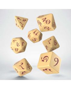 Classic RPG Dice Set Beige/Burgundy