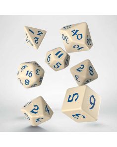 Classic Runic Dice Set Beige / Blue