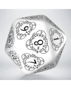 D20 Level Counter Dice White