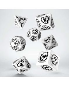 Dragons RPG Dice Set White/Black