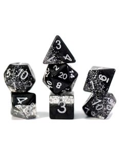 Halfsis Dice Black Glitter