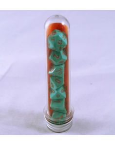 Lab Dice Turquoise/orange