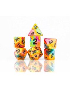 Rainbow-Gold Dice Set