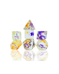 Violet Swirl Dice Set