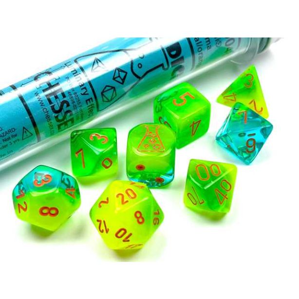 Lab Dice Gemini Plasma Green-Teal/orange