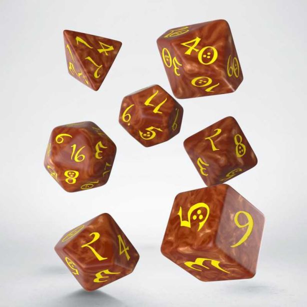 Classic RPG Dice Set Karamel/Yellow