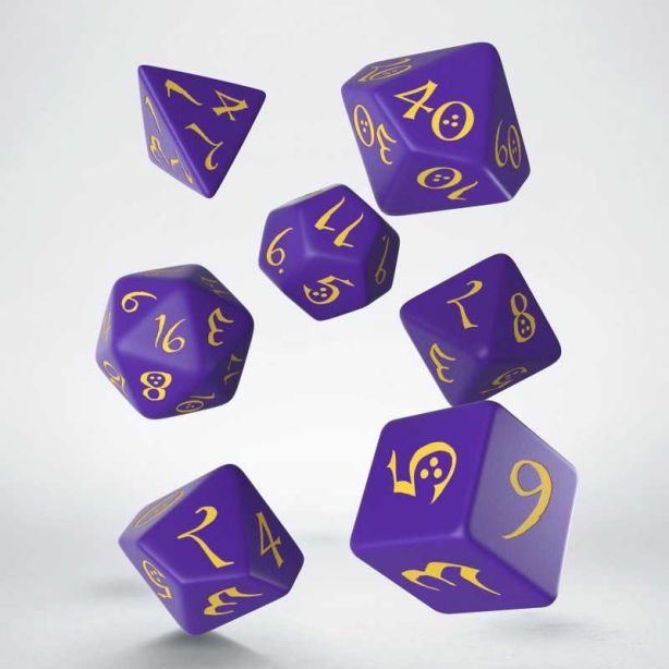 Classic RPG Dice Set Purple / Yellow