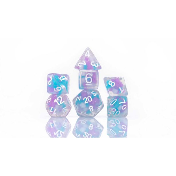 Cotton Candy Glowworm Dice Set