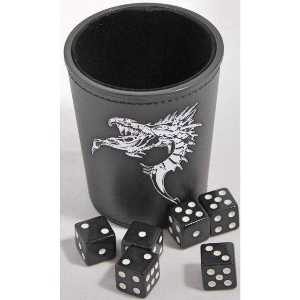 Dice cup med drake