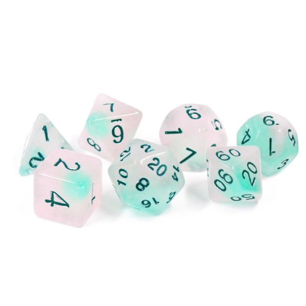 Frosted Glowworm Dice Set