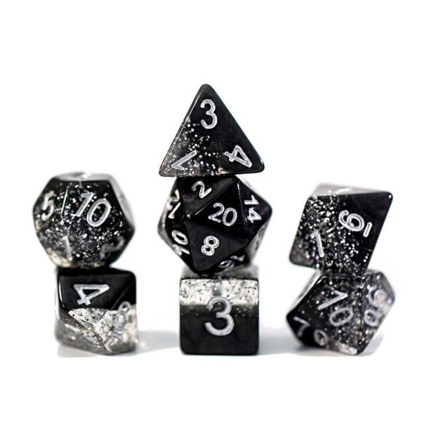 Halfsis Dice Black Glitter