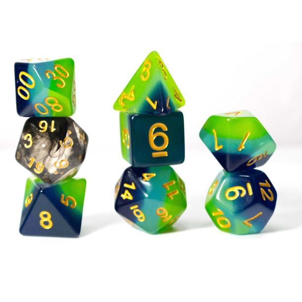 Green+Blue Dice Set