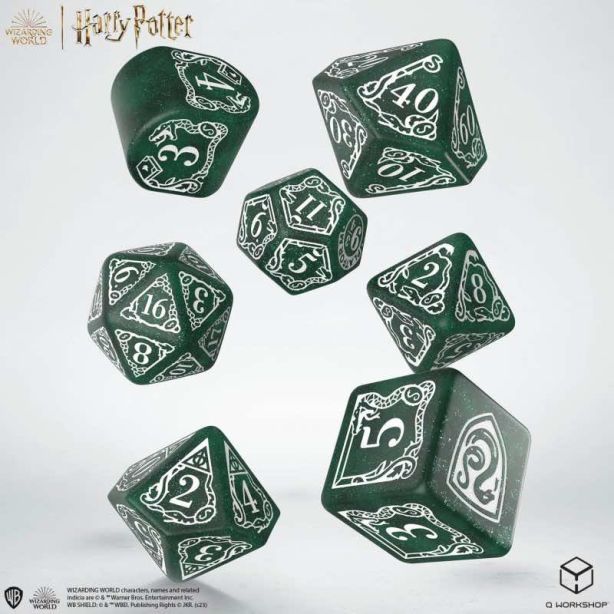 Harry Potter: Slytherin Modern Dice Set - Green 