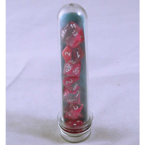 Lab Dice Clear-Pink/White