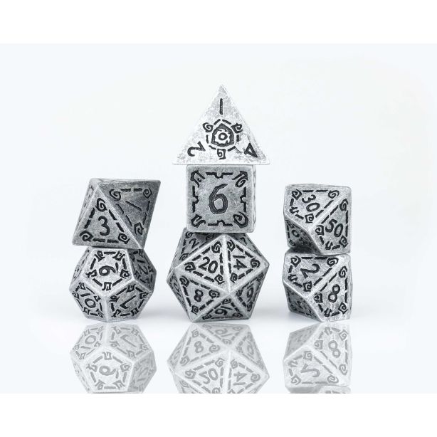 Illusory Metal Dice Set - Silver