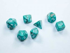 Marble Mini-hedral Oxi-Copper/white 7-Die Set