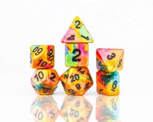 Rainbow-Gold Dice Set